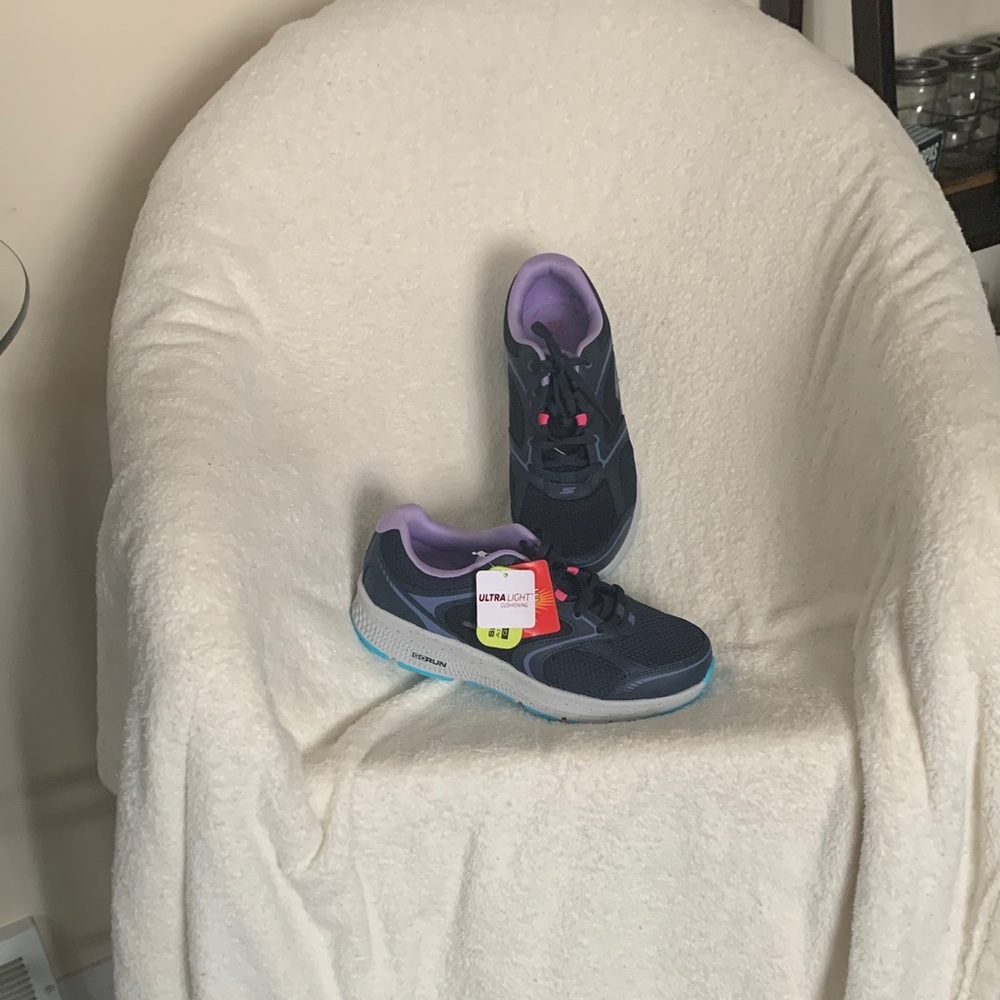 Women's Navy and Purple Athletic Shoes